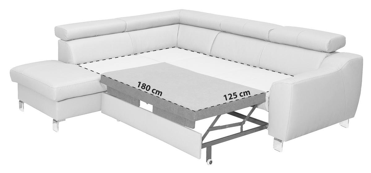 ECKSOFA in Webstoff Graubraun  - Graubraun/Buchefarben, Design, Holz/Textil (208/245cm) - Livetastic