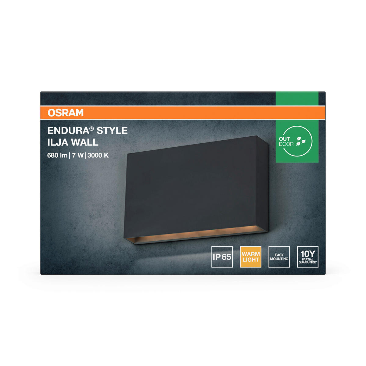 LED-AUßENLEUCHTE 20/4/12,5 cm   - Dunkelgrau, Basics, Kunststoff (20/4/12,5cm) - Osram