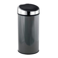 ABFALLEIMER Metall   - Dunkelgrau/Schwarz, Basics, Kunststoff/Metall (35/66/35cm) - Spirella