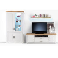 OBÝVACÍ STĚNA, barvy pinie - barvy pinie/barvy niklu, Design, kov/kompozitní dřevo (326/210/52cm) - Livetastic