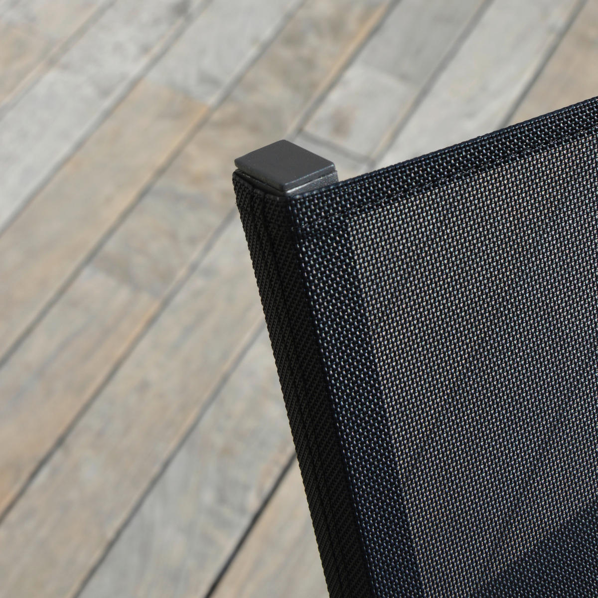 KLAPPSESSEL Netzbespannung Schwarz  - Schwarz, Design, Textil/Metall (80/70/88cm) - Ambia Garden