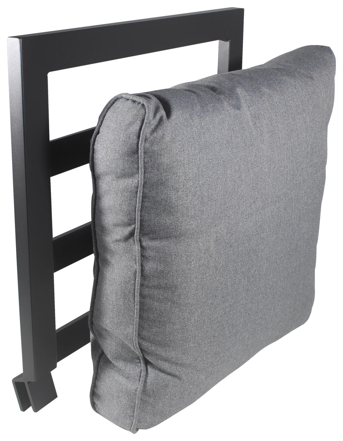 RÜCKENLEHNE 58,5/2,5/53,5 cm  Aluminium  - Anthrazit/Hellgrau, MODERN, Textil/Metall (58,5/2,5/53,5cm) - Ambia Garden