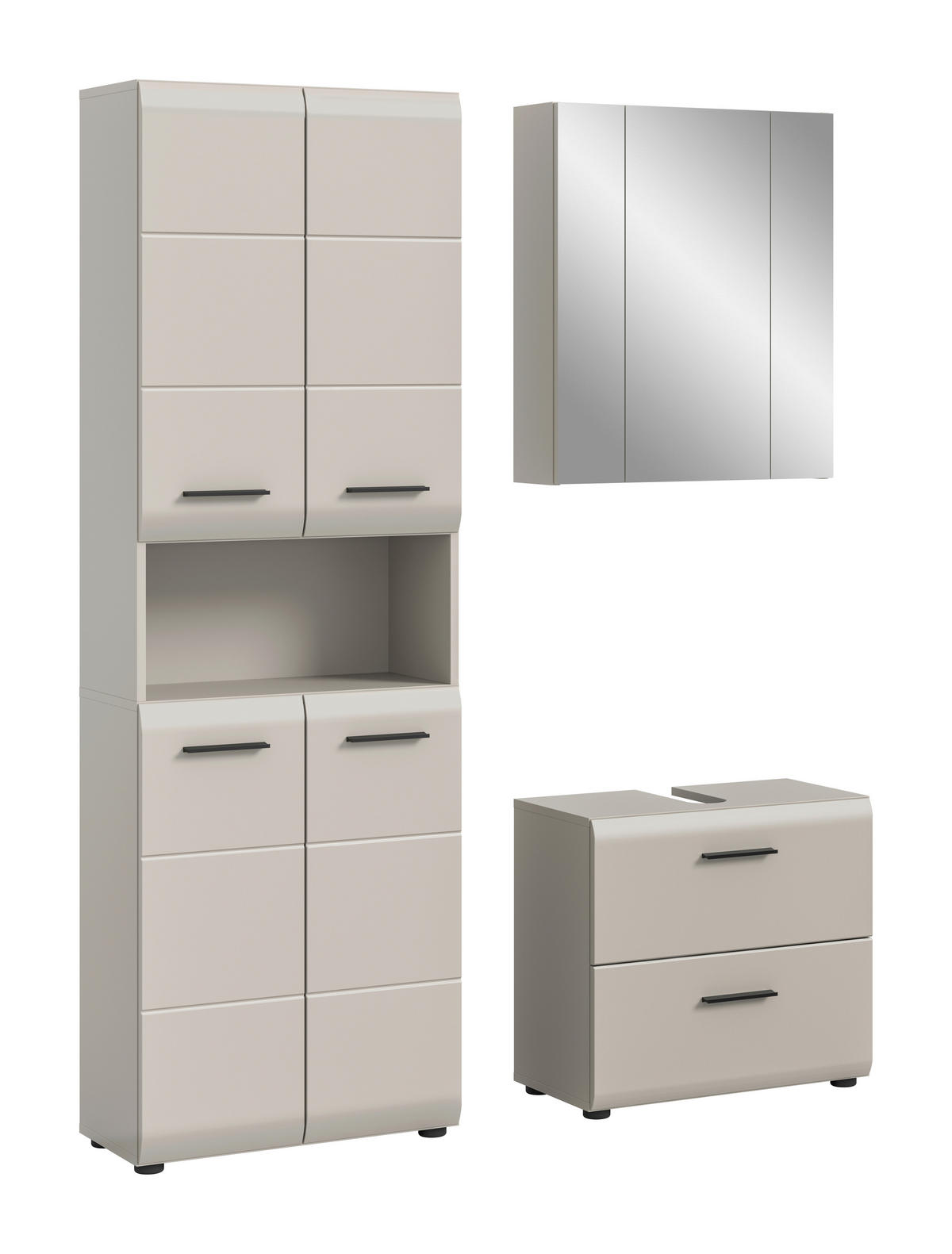 BADRUM 120 cm  - svart/kashmir, Trend, trämaterial/glas (120cm) - MID.YOU