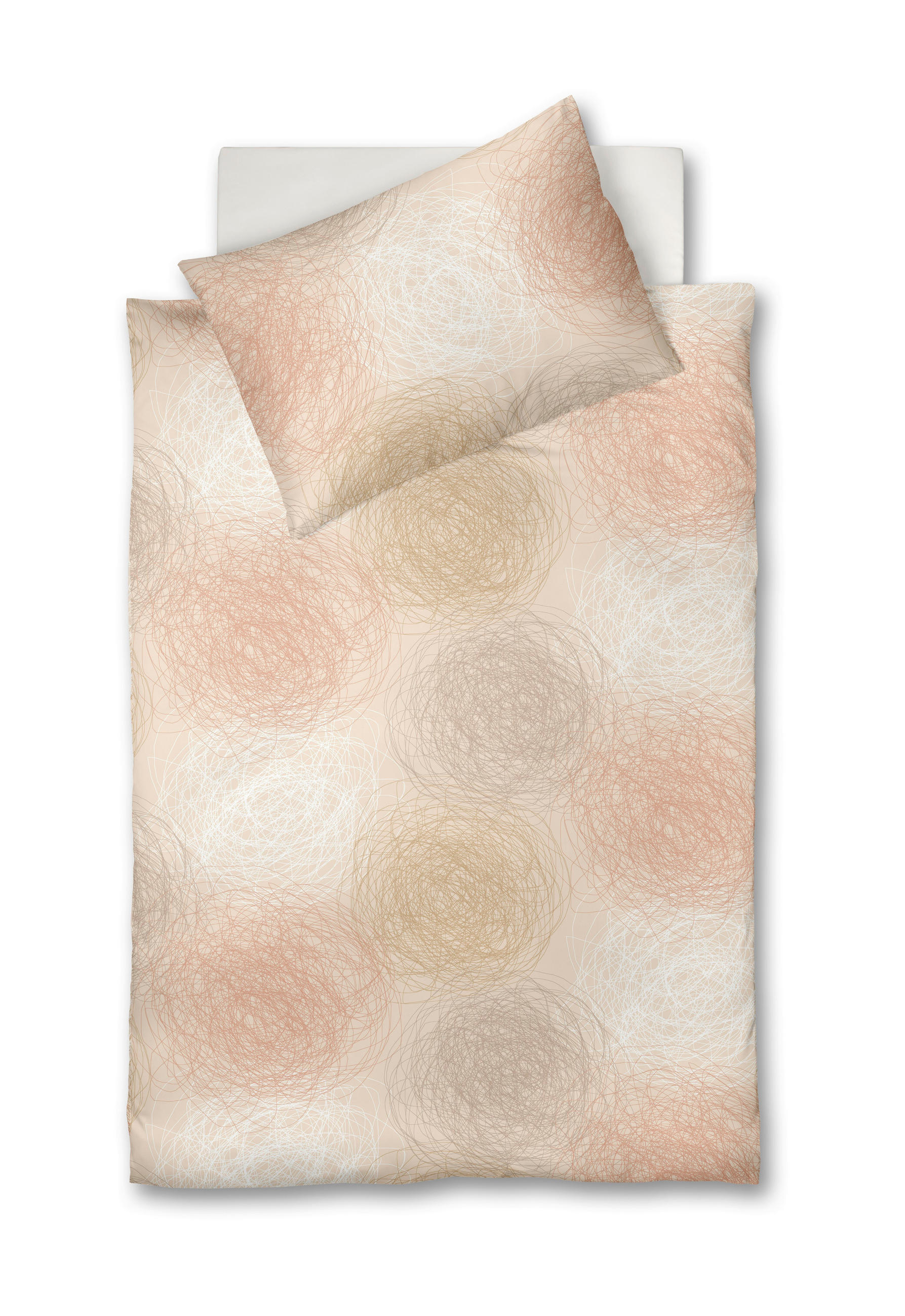 Fleuresse POSTEĽNÁ BIELIZEŇ, satén, oranžová, béžová, 140/220 cm