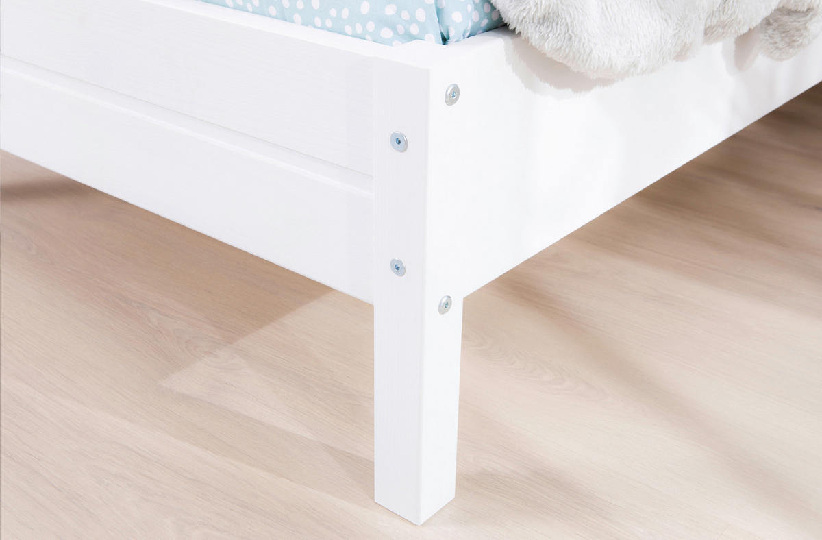 BETT 90/200 cm  in Weiß  - Weiß, KONVENTIONELL, Holz (90/200cm) - MID.YOU