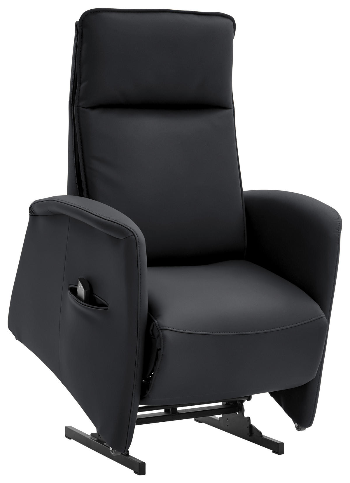 FERNSEHSESSEL in Anthrazit  - Anthrazit/Schwarz, Design, Leder/Kunststoff (79/114/87-176cm) - Valdera