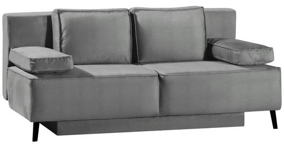 SCHLAFSOFA in Hellgrau - Hellgrau/Schwarz, KONVENTIONELL, Textil/Metall (197/91/88cm) - Novel