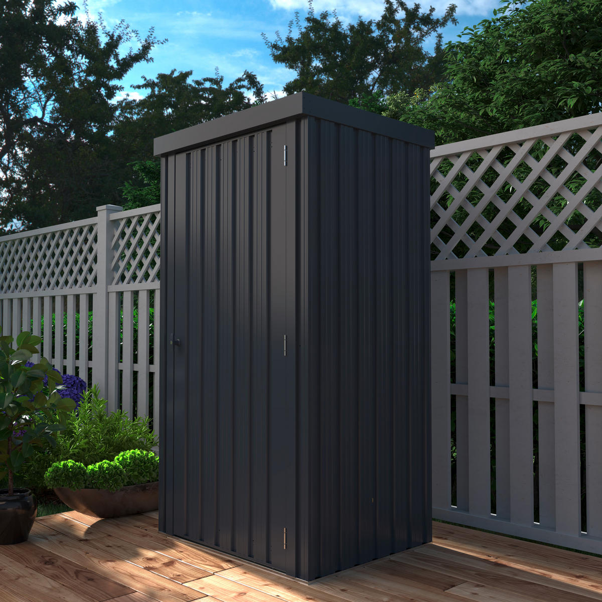 GERÄTEHAUS 98/189/81 cm  - Anthrazit, Basics, Metall (98/189/81cm)