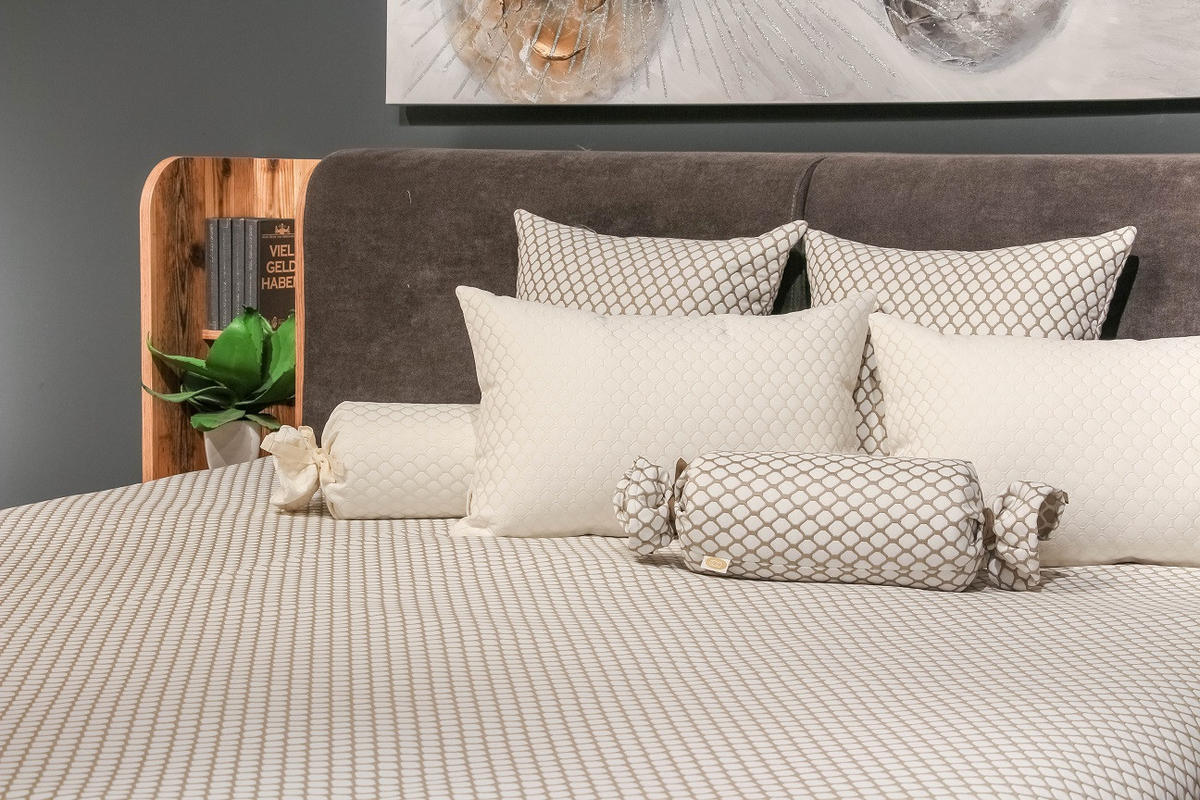 UKRASNI JASTUK 50/50 cm   BENJAMIN  - bež, Konvencionalno, tekstil (50/50cm)