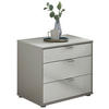 NACHTSCHRANK 40/48/43 cm  - Chromfarben/Schwarz, KONVENTIONELL, Glas/Holzwerkstoff (40/48/43cm) - Dieter Knoll