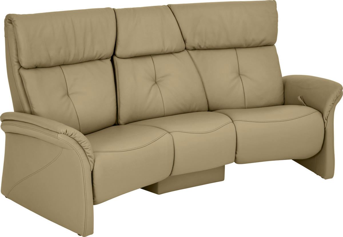 TRAPEZSOFA Heimkino in Echtleder Olivgrün  - Olivgrün, KONVENTIONELL, Leder (208/107/103cm) - Himolla Komfortklass