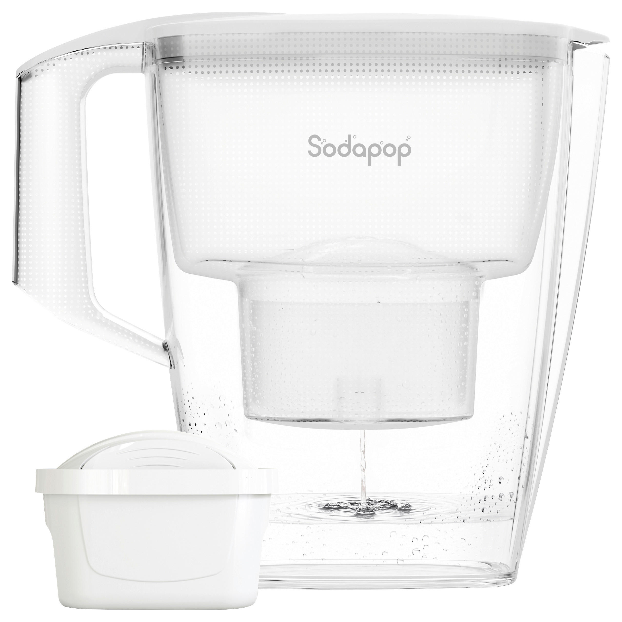 TISCHWASSERFILTER Selina Weiß  - Weiß, Basics, Kunststoff (11.5/24/25.5cm) - Sodapop