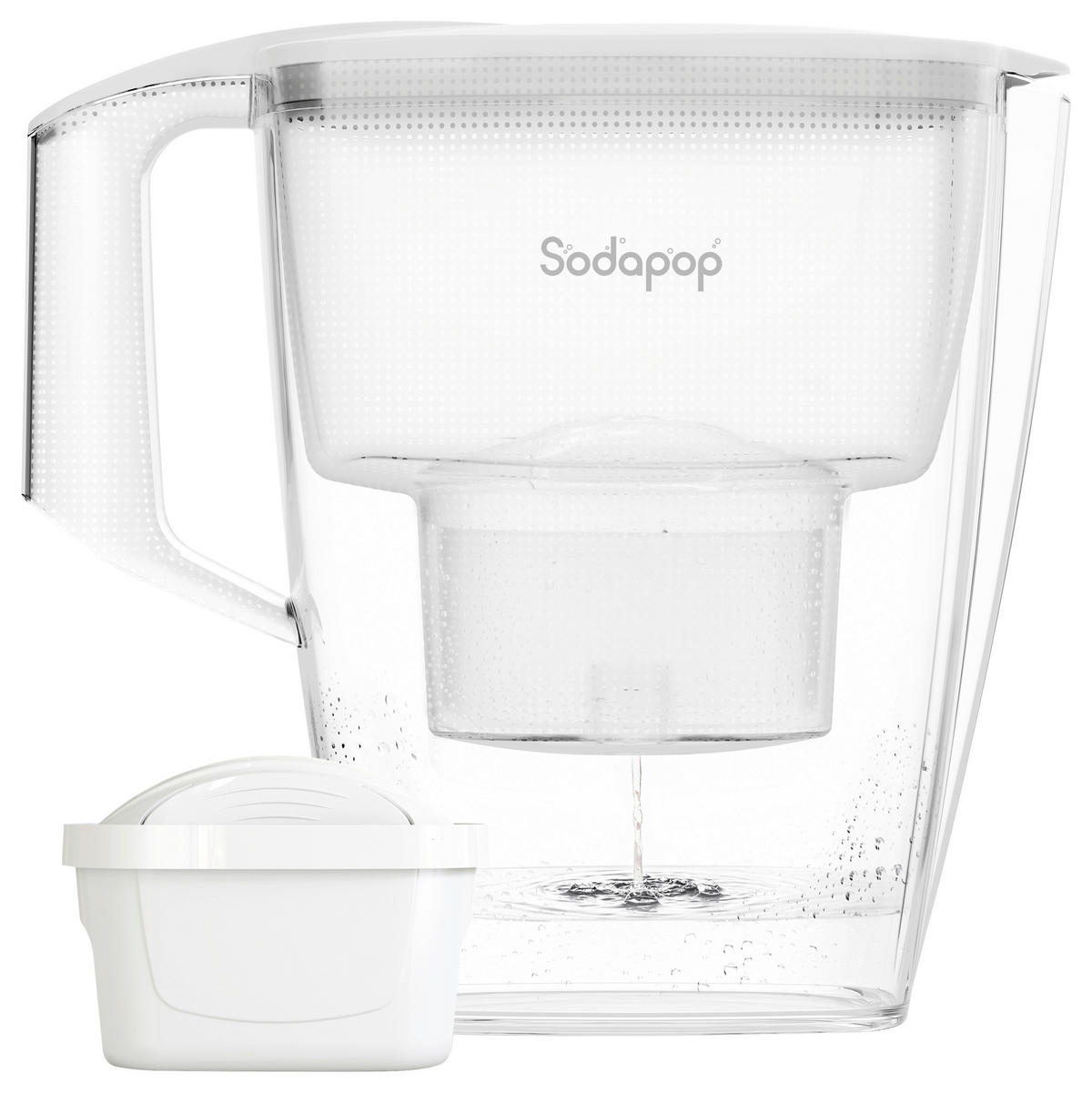 TISCHWASSERFILTER Selina Weiß  - Weiß, Basics, Kunststoff (11.5/24/25.5cm) - Sodapop