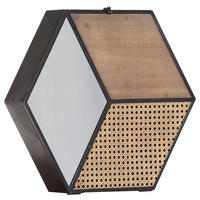 WANDSPIEGEL 60/11/53 cm    in oval  - Schwarz/Braun, Trend, Glas/Holzwerkstoff (60/11/53cm)