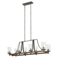 LUSTER, 116.8/65.1/40.6 cm  - sivá/farba duba, Natur, kov (116.8/65.1/40.6cm) - Elstead Lighting