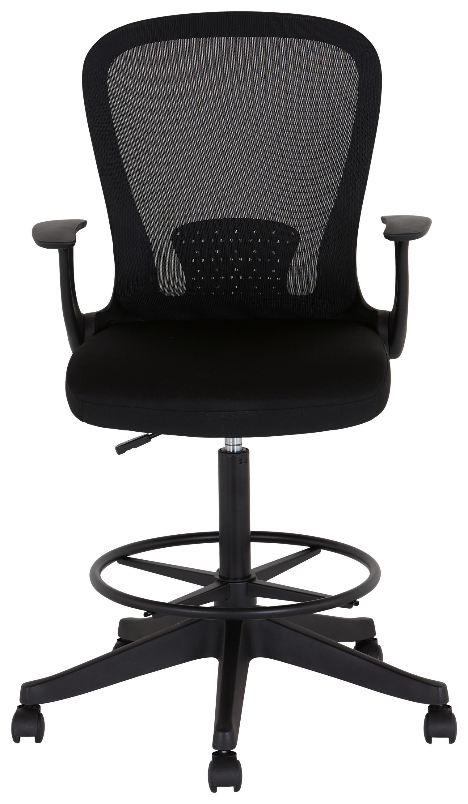 VRTLJIVI STOL kovina, umetna masa, tekstil črna  - črna, Moderno, kovina/umetna masa (63/105,5-123/53cm) - MID.YOU