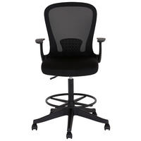 VRTLJIVI STOL kovina, umetna masa, tekstil črna  - črna, Moderno, kovina/umetna masa (63/105,5-123/53cm) - MID.YOU