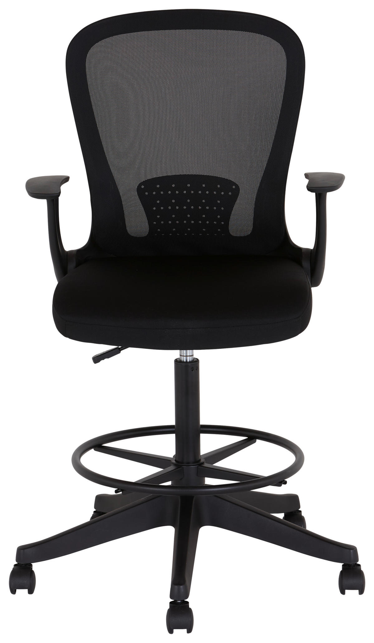 VRTLJIVI STOL kovina, umetna masa, tekstil črna  - črna, Moderno, kovina/umetna masa (63/105,5-123/53cm) - MID.YOU