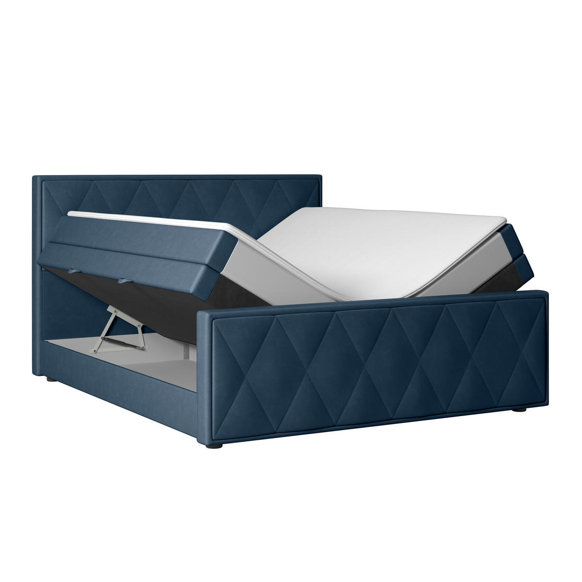 BOXSPRINGBETT 180/200 cm  in Blau  - Blau, Modern, Holz/Kunststoff (180/200cm) - MID.YOU