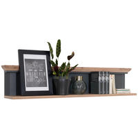 WANDBOARD Graphitfarben, Eiche Artisan  - Graphitfarben/Eiche Artisan, ROMANTIK / LANDHAUS, Holzwerkstoff (142/29/20cm) - Hom`in