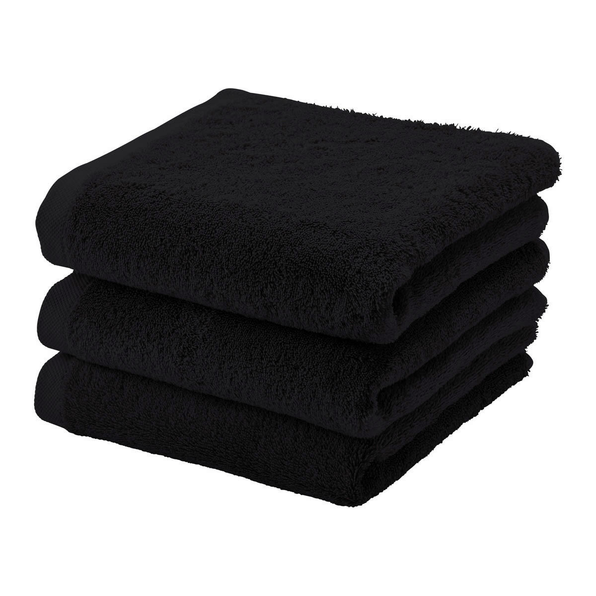 HANDTUCH London Schwarz  - Schwarz, Basics, Textil (55/100cm) - Aquanova