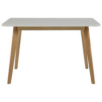 ESSTISCH Birke massiv rechteckig Weiß, Birkefarben  - Birkefarben/Weiß, KONVENTIONELL, Holz (120/80/75,5cm) - MID.YOU