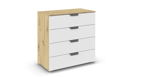 KOMMODE  in 80/81/42 cm  - Dunkelgrau/Weiß, Design, Holzwerkstoff/Metall (80/81/42cm) - Carryhome