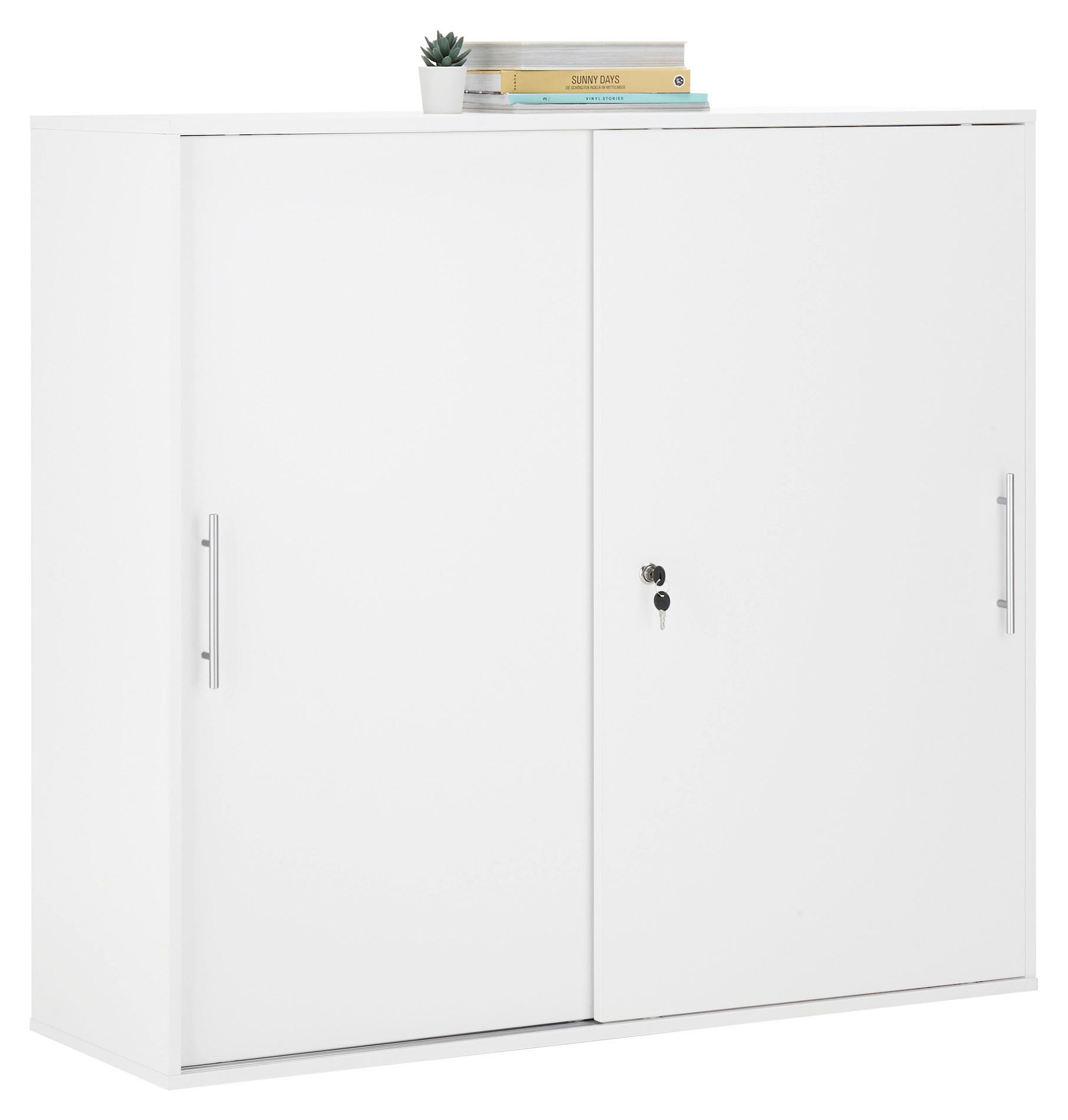 AKTENSCHRANK Weiß - Weiß, Basics (120/110/40cm) - MID.YOU