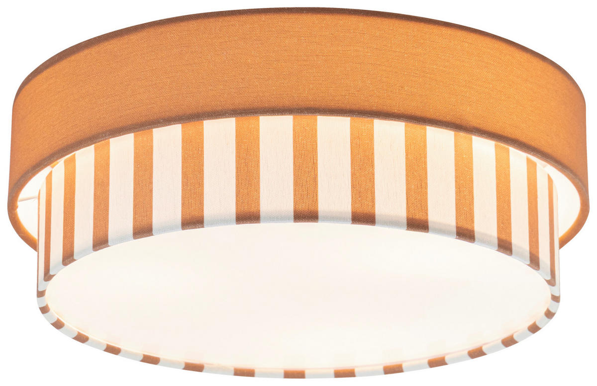 DECKENLEUCHTE  37/13 cm    - Braun/Naturfarben, MODERN, Kunststoff/Textil (37/13cm) - Novel