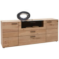 SIDEBOARD Lavia  in 192/77/44 cm  - Eichefarben/Anthrazit, Natur, Glas/Holz (192/77/44cm) - Valnatura