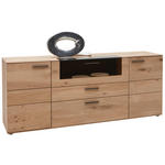SIDEBOARD Lavia  in 192/77/44 cm  - Eichefarben/Anthrazit, Natur, Glas/Holz (192/77/44cm) - Valnatura
