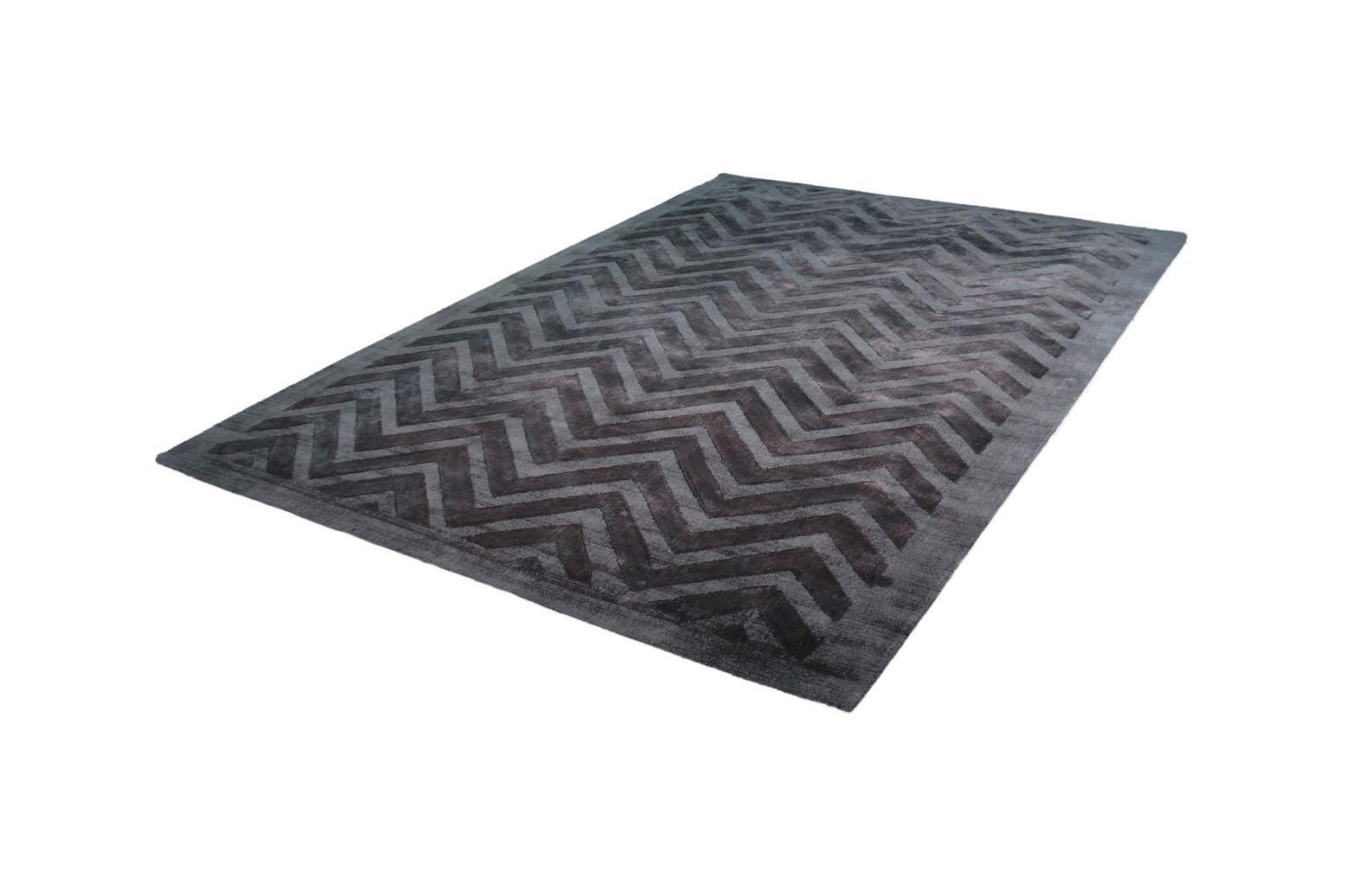 Thumbnail - Novel Flachwebeteppich, Anthrazit, Grau, Textil, Abstraktes, rechteckig, 120x170 cm, Oeko-Tex® Standard 100, pflegeleich...