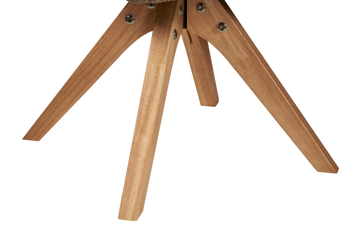 ARMLEHNSTUHL  in Bouclé  - Anthrazit, MODERN, Holz/Textil (60/86,5/63,5cm) - Kayoom