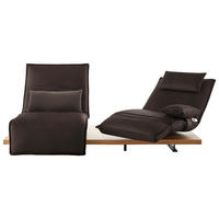 2-SITZER-SOFA in Leder Braun  - Eichefarben/Schwarz, Natur, Leder/Holz (240/63/115cm) - Koinor