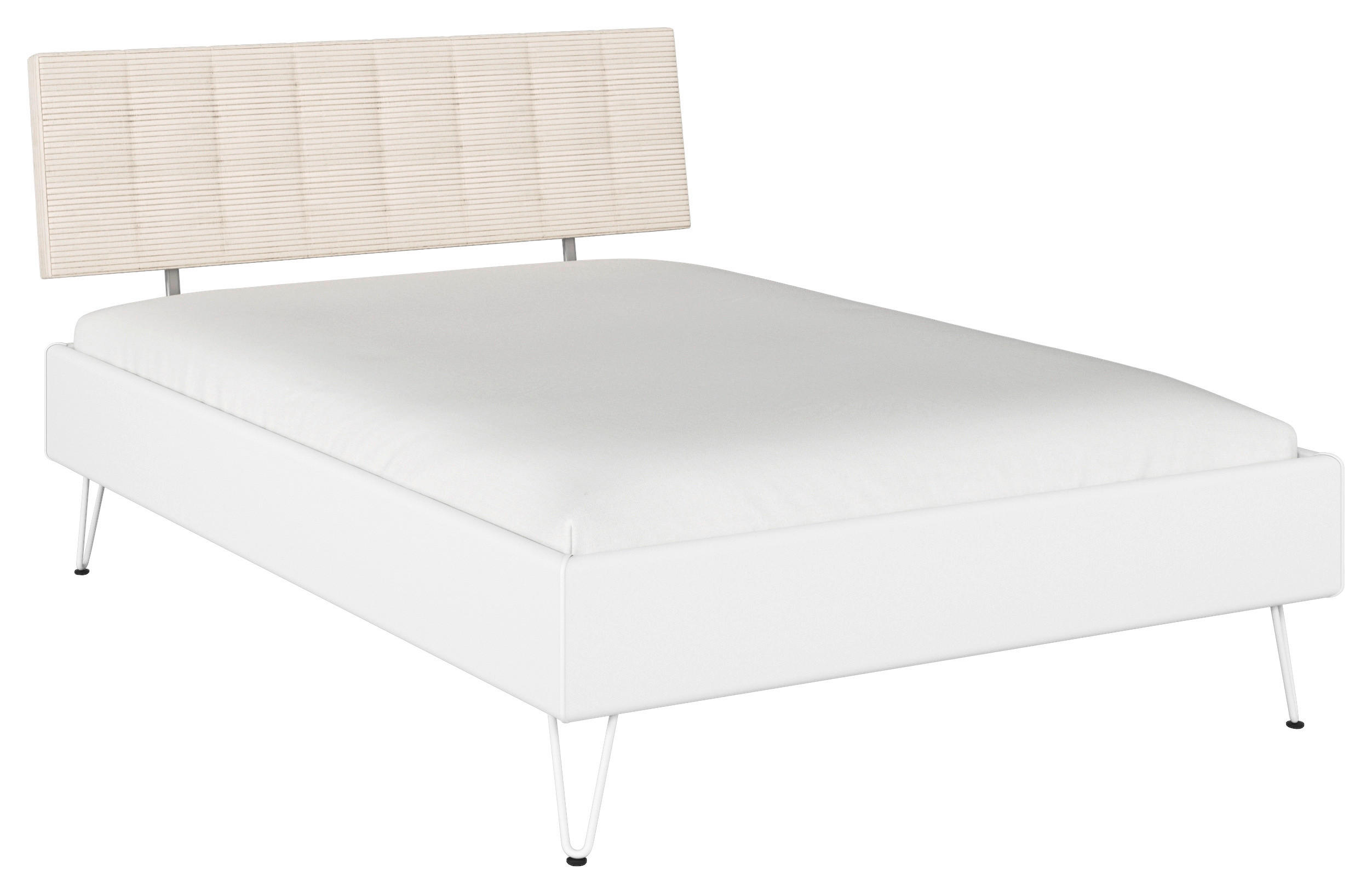 BETT 140/200 cm  in Weiß  - Weiß, Design, Holzwerkstoff/Textil (140/200cm) - Carryhome