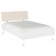 BETT 140/200 cm  in Weiß  - Weiß, Design, Holzwerkstoff/Textil (140/200cm) - Carryhome