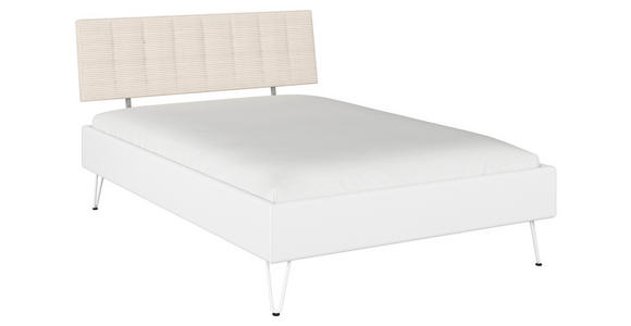 BETT 140/200 cm  in Weiß  - Weiß, Design, Holzwerkstoff/Textil (140/200cm) - Carryhome