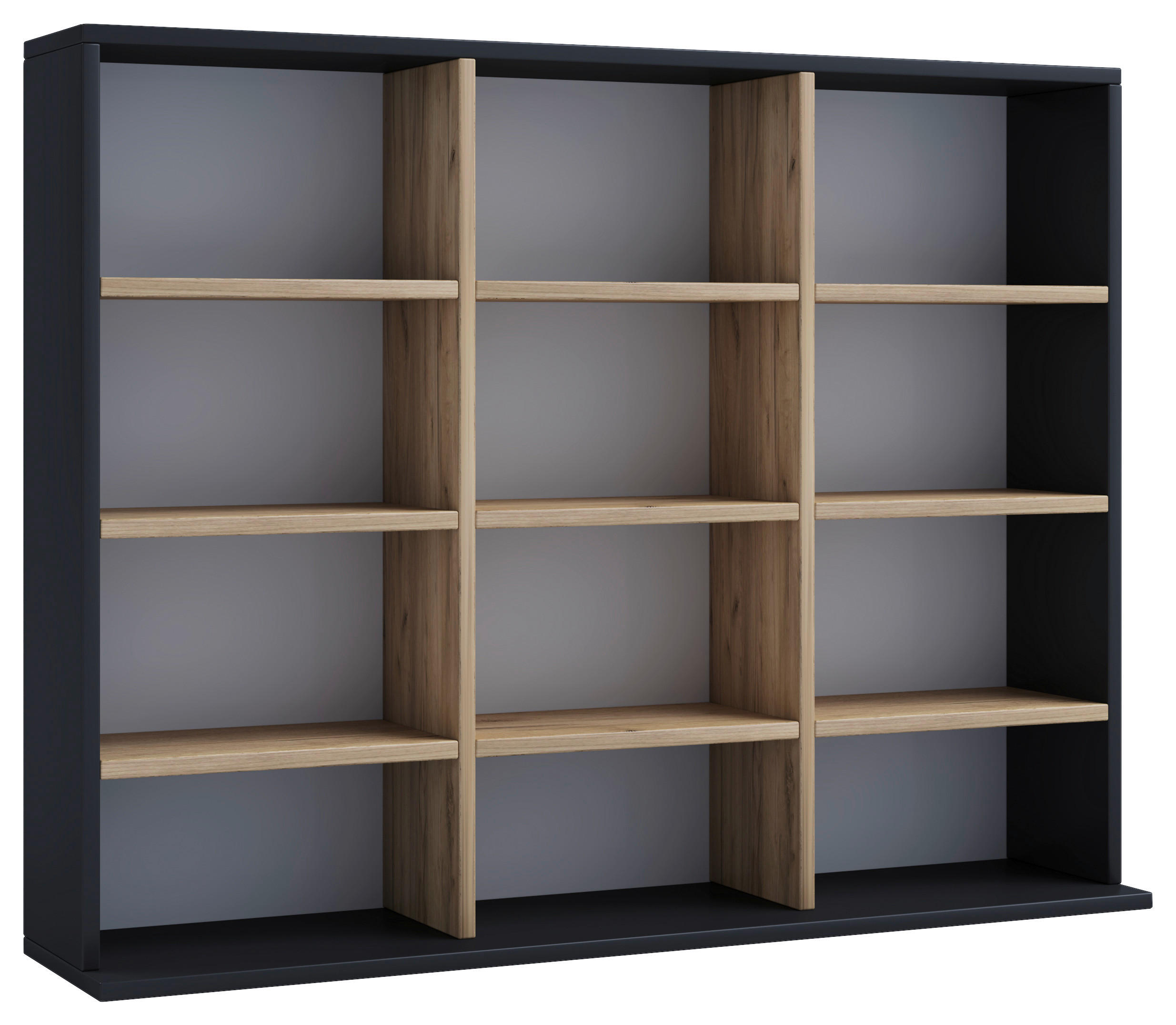 REGAL Schwarz, Honigeiche  - Honigeiche/Schwarz, Design, Holzwerkstoff (102/82/23cm) - MID.YOU
