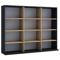 REGAL Schwarz, Honigeiche  - Honigeiche/Schwarz, Design, Holzwerkstoff (102/82/23cm) - MID.YOU