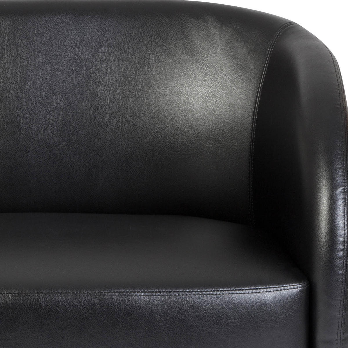 2-SITS SOFFA i textil svart  - kromfärg/svart, Modern, metall/textil (118/85/58cm) - MID.YOU