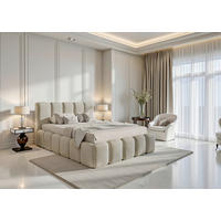 POLSTERBETT Bettkasten, Lattenrost 140/200 cm  in Sandfarben  - Sandfarben, MODERN, Holz/Textil (140/200cm) - Livetastic