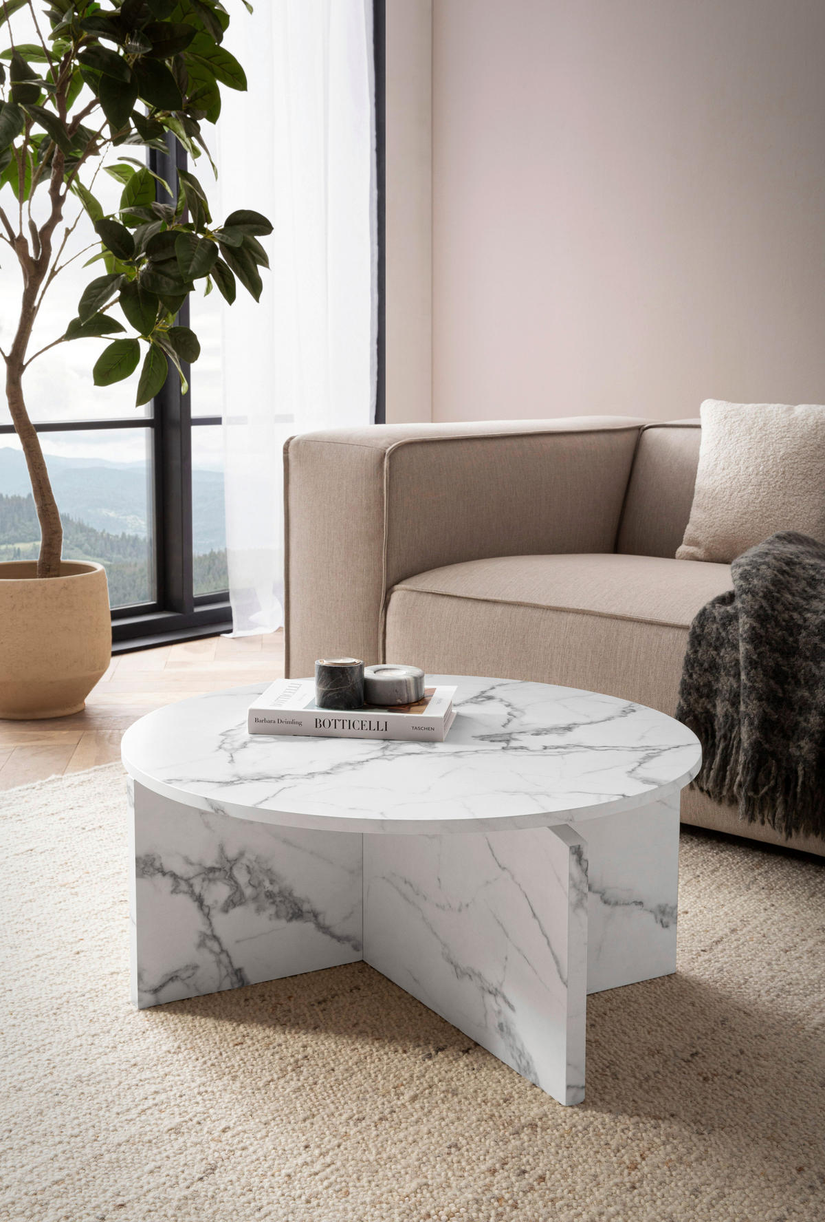 COUCHTISCH in Holzwerkstoff 70/70/33 cm  - Weiss, Design, Holzwerkstoff (70/70/33cm) - Livetastic