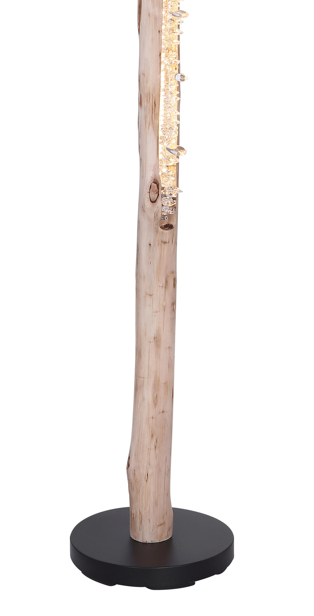 LED-STEHLEUCHTE 23/151 cm    - Klar/Schwarz, Natur, Holz/Kunststoff (23/151cm) - Globo