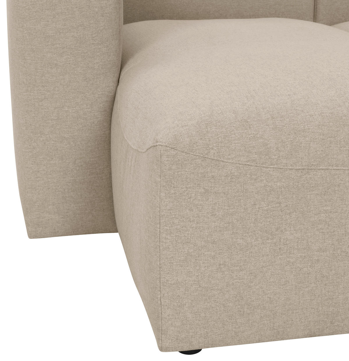 WOHNLANDSCHAFT Creme Flachgewebe  - Creme, Design, Kunststoff/Textil (235/275/160cm) - Max Winzer