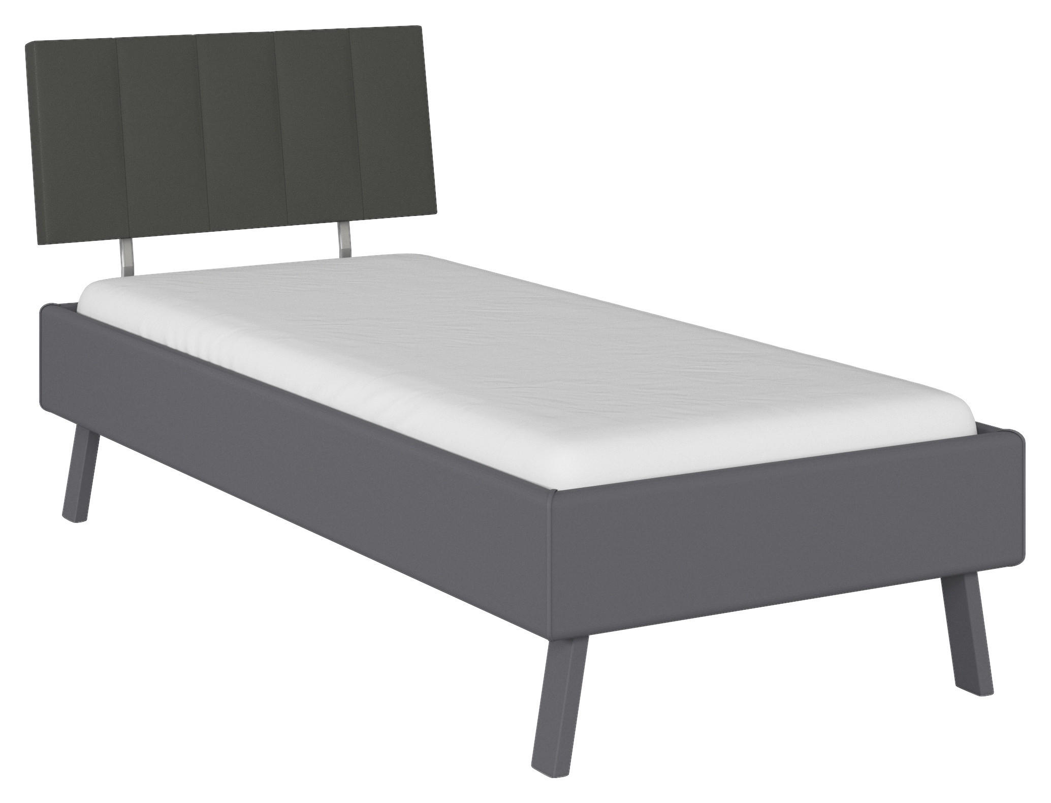 BETT 90/200 cm  in Grau  - Grau, Design, Textil/Metall (90/200cm) - Carryhome