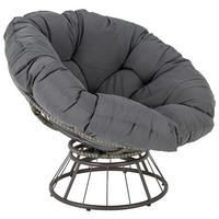 VRTNA FOTELJA  tamno siva  metal, plastika, tekstil      - siva/tamno siva, Lifestyle, metal/tekstil (96/76/90,5cm) - Ambia Garden