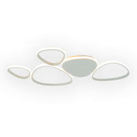 STROPNÉ LED SVIETIDLO, 92/52/4 cm - biela s vysokým leskom, Design, kov (92/52/4cm)