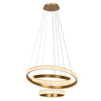 LED-HÄNGELEUCHTE 80/150 cm  - Transparent, Design, Kunststoff/Metall (80/150cm) - Glandor