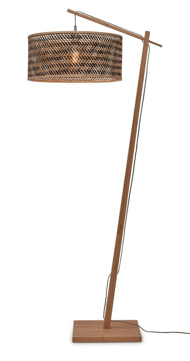 STEHLEUCHTE 75/50/176 cm - Schwarz/Naturfarben, Trend (75/50/176cm) - Good & Mojo