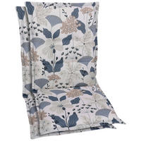 SESSELAUFLAGENSET in Blau, Beige Floral  - Blau/Beige, Design, Textil (50/6/108cm)